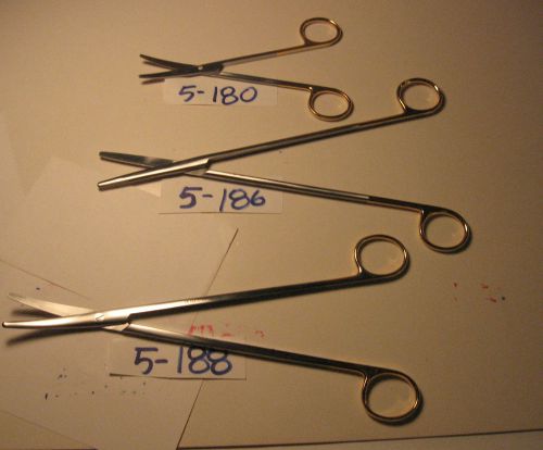 METZENBAUM SCISSOR STANDARD PATTERN TC SET OF 3 (5-180,5-188,5-186) (S)