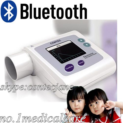 Bluetooth wireless lung spirometer sp10w, contec, free sw, mouthpieces for sale