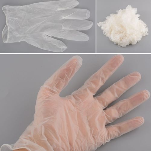 Hot New 100Pcs PVC Disposable Gloves L for Food Preparation Household Craft