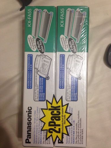 4 Rolls 2 Value-Pack Boxes Genuine Panasonic KX-FA55 Fax Ink Film OEM Sealed