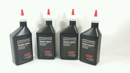 Lot of 4 12 oz HSM Shredder Lubricant Bottles