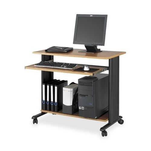 Safco 1921MO Fixed Height Workstation 35-1/2inx22inx30-1/2in Medium Oak