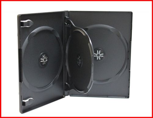 14mm Quad DVD CD Movie Game Case Black Multi 4 Disc with Flip 18 Pk Canada n USA