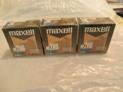 Lot of 3 Boxes Maxell Floppy Disks MF 2HD High Density 3.5&#034; 30 New Disks