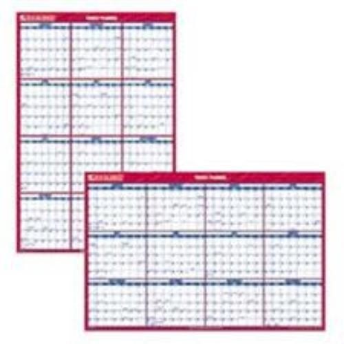 At-a-glance erasable yearly wall calendar 24x36 for sale