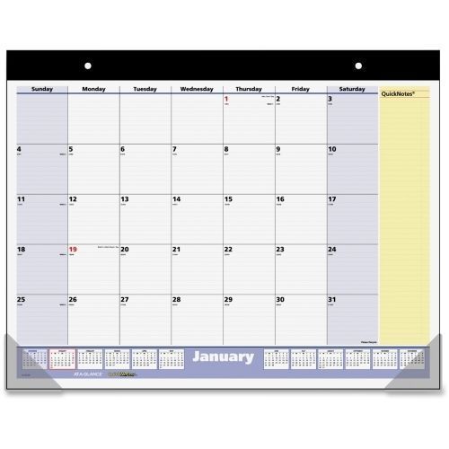 2015 At-A-Glance QuickNotes 13-Months Desk and Wall Pad - 22&#034; x 17&#034; - AAGSK70000