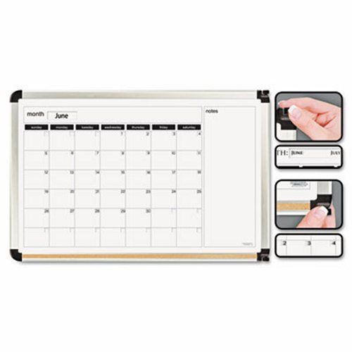 The Board Dudes Calendar Dry Erase Board, 23&#034;w x 17&#034;h, Aluminum (BDU13868)