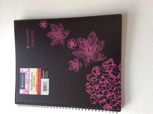 2014/2015 AT-A-GLANCE Weekly/Monthly Hollyhock Academic Planner  8 1/2  x 11&#034;