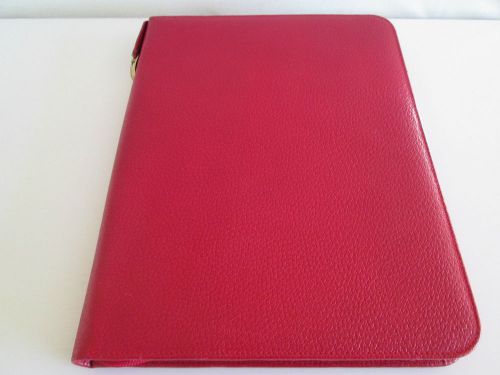 *wow* vintage smythson of bond street red leather folder for a4 notepad address for sale
