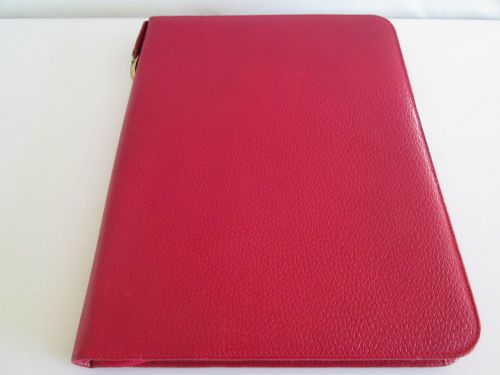 *WOW* VINTAGE SMYTHSON OF BOND STREET RED LEATHER FOLDER FOR A4 NOTEPAD ADDRESS