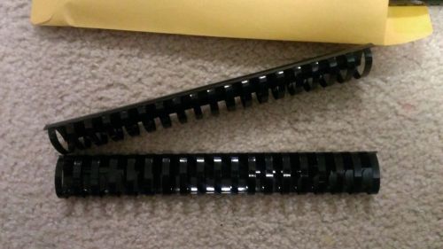 10 black gbc plastic binding combs, 11&#034; long, large 1.5&#034; - up to 325 sheets for sale
