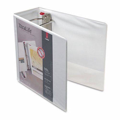 Cardinal ClearVue Slant-D Presentation Binder, 5&#034; Capacity, White (CRD26350)