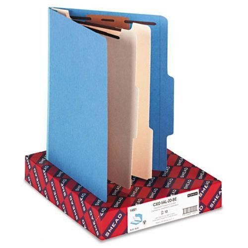 Smead 14001 Blue Classification File Folders - Letter - 8.50&#034; Width X 11&#034; Length