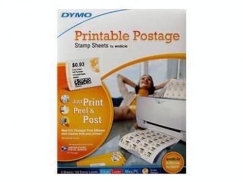 Dymo printable postage sheets - permanent adhesive postage labels - 8 sh 1750042 for sale