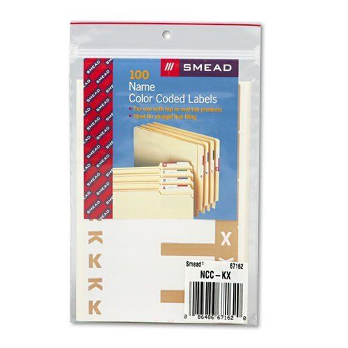 Smead 67162 Light Brown Alphaz Ncc Color-coded Name Label - K &amp; X - (smd67162)