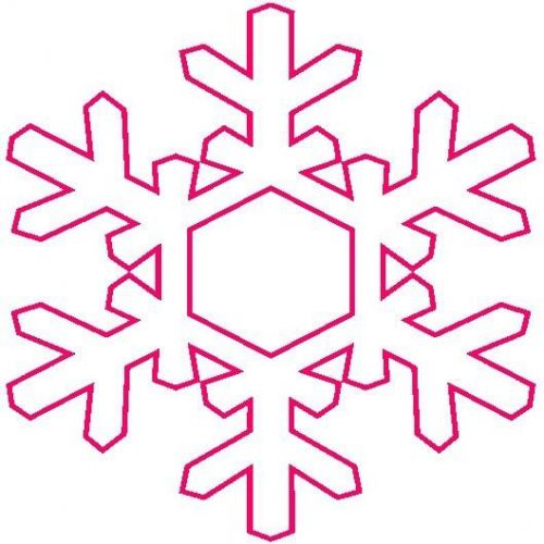 30 Custom Pink Snow Flake Personalized Address Labels