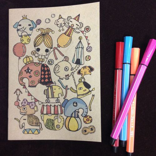 HOT DIY Notebook Memo Sticker Cute Girl Animal Elephant Cartoon Thai Art Design