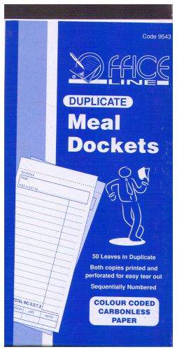 Office Line Duplicate Meal Dockets 50 Leaves - Pack of 10