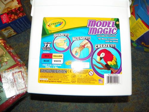 Crayola Model Magic Modeling Compound 8 Oz  Blue/Red/White/Yellow