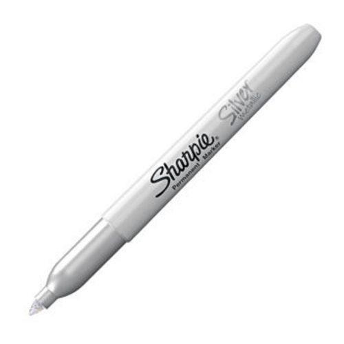 Sharpie Metallic Permanent Marker, Fine Point, Metallic Silver, 12ct SAN 39100