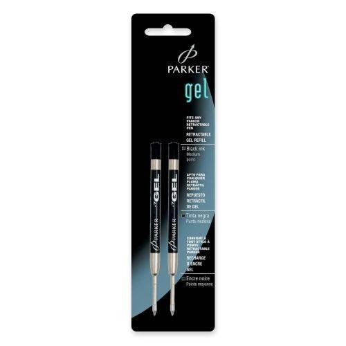 Parker Ball Pen Gel Refill Medium Point - Black 2pk