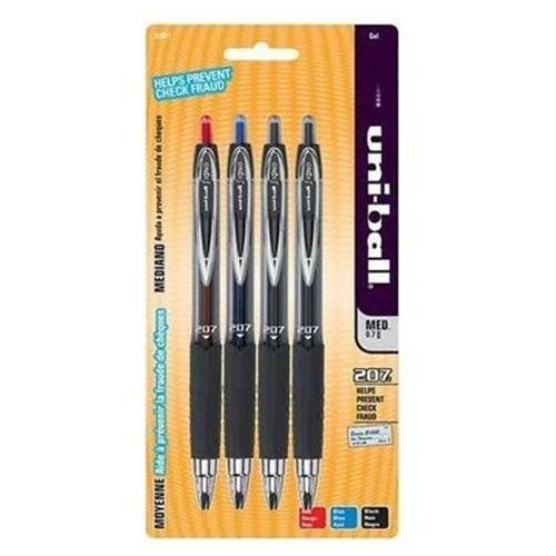 Uni-ball Signo 207 Gel Pen - 0.7 Mm Pen Point Size - Black, Red, Blue (san33961)