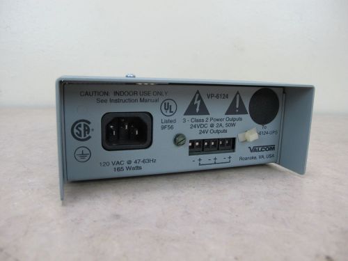 Valcom VP-6124 Filtered Power Supply 6 Amp -24VDC