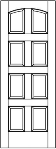 8 panel equal arch stile &amp; rail interior wood doors 20 wood species -model# 8acc for sale