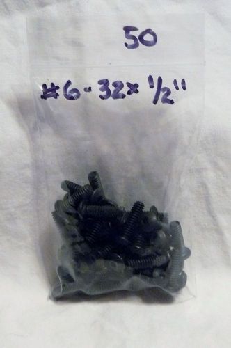 Button Head Socket Cap Screw / Alloy Steel / Black Oxide / #6-32 X 1/2&#034; / 50 pkg