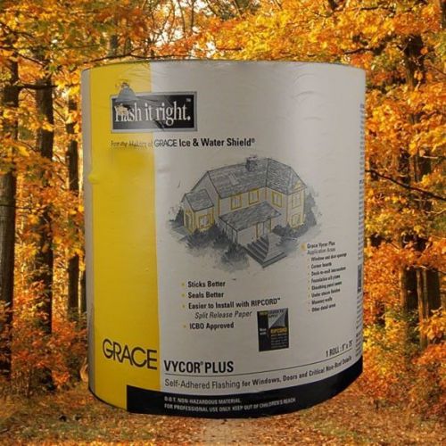 6 rolls (1-box) Grace Vycor Plus Self-Adhered Window and Door Flashing  9&#034; x 75&#039;