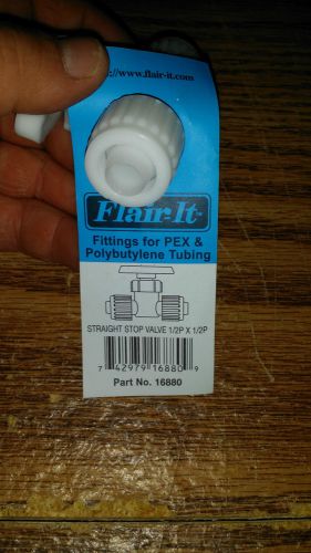 4(FOUR) NIB STRAIGH STOP VALVE 1/2 P X 1/2 P FLAIR IT FITTING PART # 16880