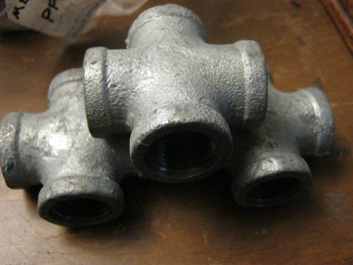 Lot of 3 galvanized 1/2&#034; cross pipe fitting  j p ward new old stock for sale