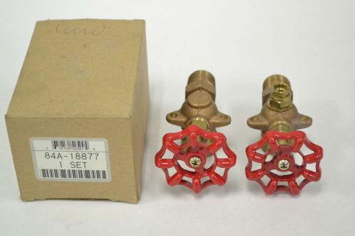 LOT 2 NEW 84A-18877 1/2IN THREADED BRONZE GLOBE VALVE B365766