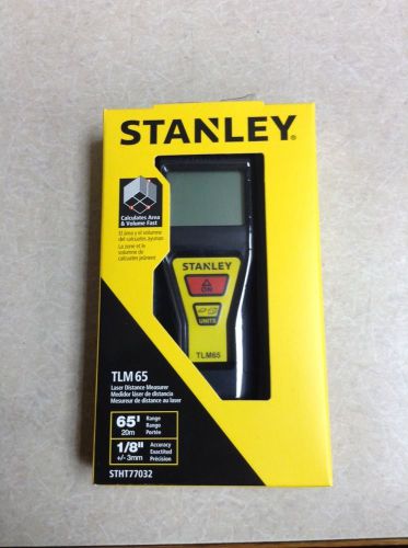 STANLEY TLM 65 LASER DISTANCE MEASURER 8&#034;-65&#039; Range STHT77032 Area/Volume &gt;NEW&lt;