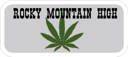 ROCKY MOUNTAIN Hard hat decals pot maryjane dope laptops Toolboxes MC helmet