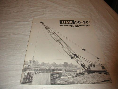 1971 CLARK LIMA MODEL 50-SC CRAWLER CRANE SALES BROCHURE