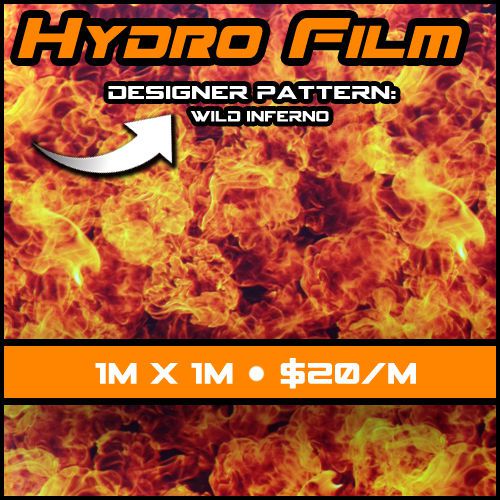 Hydrographic Water Transfer Printing Film - Wild Inferno w/ White Base