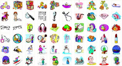 Collection of random 60 vector clip art