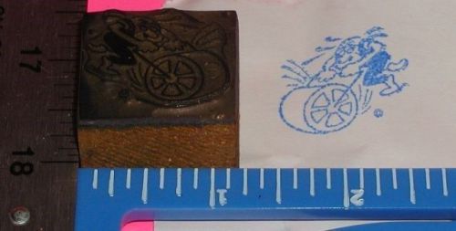 Vintage letterpress printers block man w/ steam roller for sale