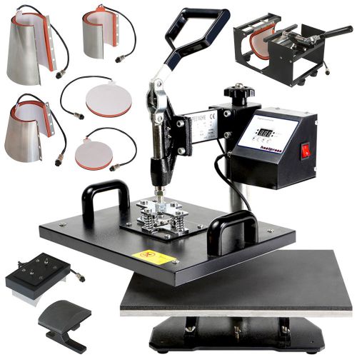 New digital pro 8 in 1 heat transfer press machine t-shirt hat cap for sale