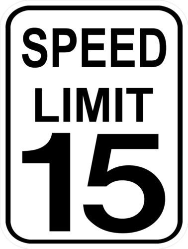 SPEED LIMIT ALUMINUM  SIGN 12&#034;x18&#034; ALUMINUM PARKING SIGN