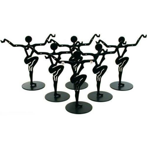 Earring Dancer Display Stands Black 3 3/8&#034; 6Pcs