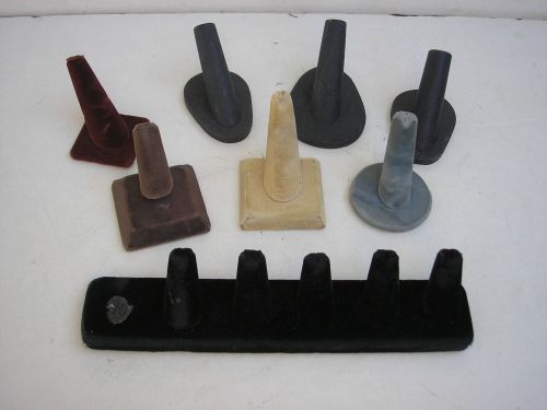 Vintage felt ring display stands (8) for sale