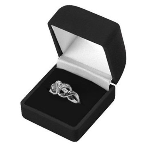 144 Black Velvet Ring Jewelry Display Gift Boxes 1 3/4&#034;W x 1 7/8&#034;D x 1 1/2&#034;H