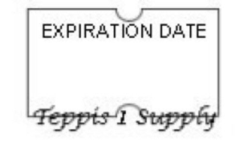 Motex MX5500 Labels  1 line &#034;Expiration Date&#034; / 8,000