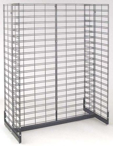 Grid Mesh Display Rack &amp; Peg Hooks White