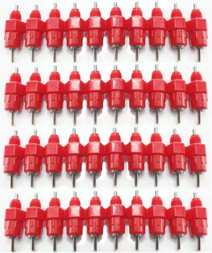 350 Packs Chicken Nipple Drinkers Water Waterer Poultry Feeder 360° Screw In