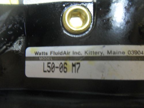 (R2-7) 1 USED WATTS FLUID AIR INC L50-06-M7 3/4&#034; INLINE INJ LUBRICATOR