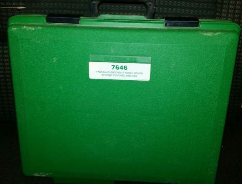 Greenlee hydraulic knockout punch driver without punches and dies for sale