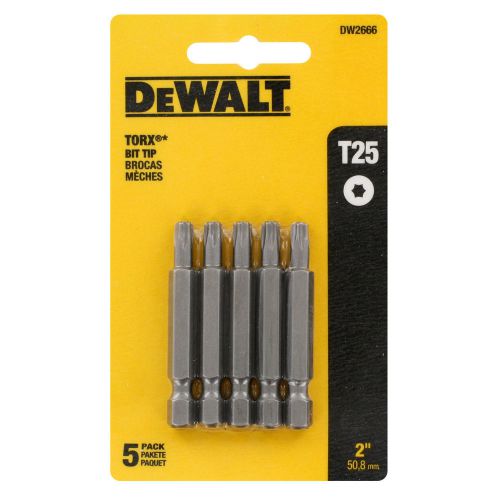 DeWalt Torx T25   2 Inch Bit Tip, 5 per card, 2 Cards = Total of 10 bits